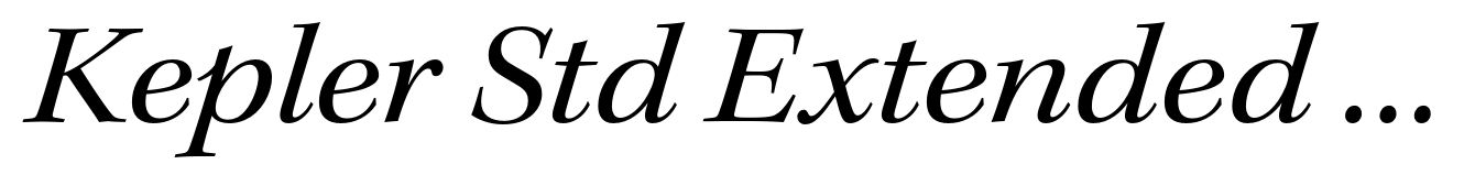 Kepler Std Extended Italic Subhead